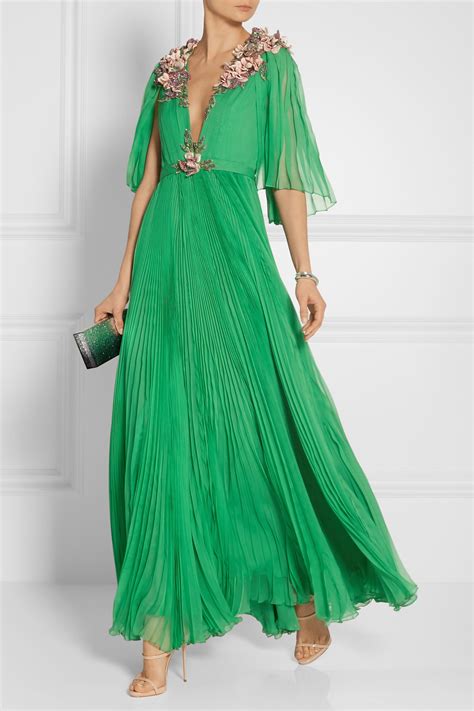 gucci embellished silk dress|gucci retro silk dress.